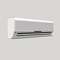 Sleek White Wall Mounted Air Conditioner Fan With Modern Design And Cooling Function