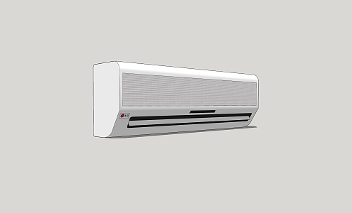 Wall-mounted air conditioner on hook 3d model