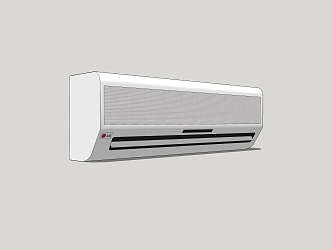 Wall-mounted air conditioner on hook 3d model