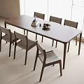 Dining table and chair combination 3d model