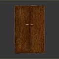 Elegant Brown Wooden Double Door Wardrobe With Classic Design And Smooth Surface