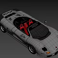 CASTITA Silver Gray Sports Car With Red Seats Convertible Top And Sleek Design