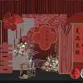 Chinese Wedding Floral Decor With Red Theme Traditional Elements And Flower Arrangements