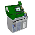 Green Industrial Equipment Equipped With Display Screen Bottles And Storage Cabinet Below