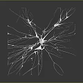 White Neural Network Structure With Radial Dendritic Lines On Black Background 3d model