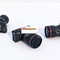 modern camera slr camera 3d model