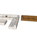 Modular Sectional Sofa With Plush Cushions In Neutral Tones For Modern Living Room