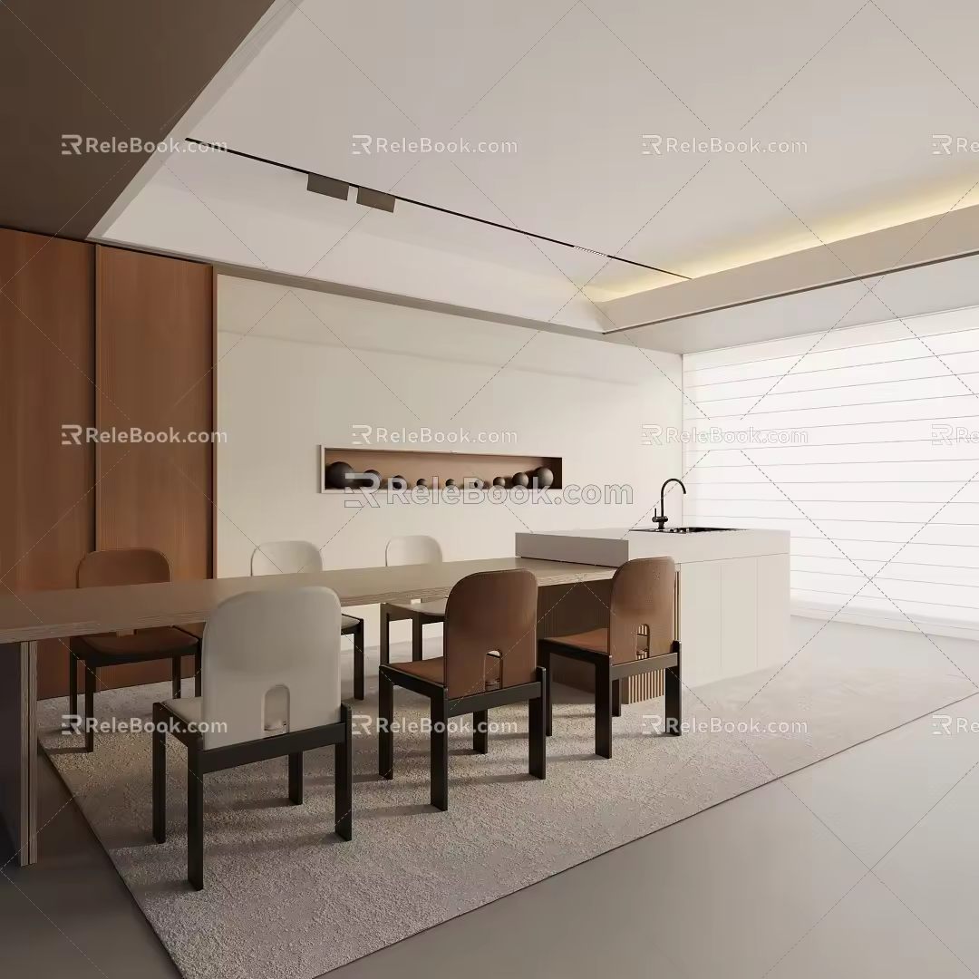 Modern table combination 3d model