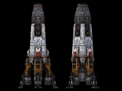 Modern rocket launcher sci-fi 3d model