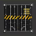 Black Storage Container With Yellow Black Warning Stripes For Living Supplies