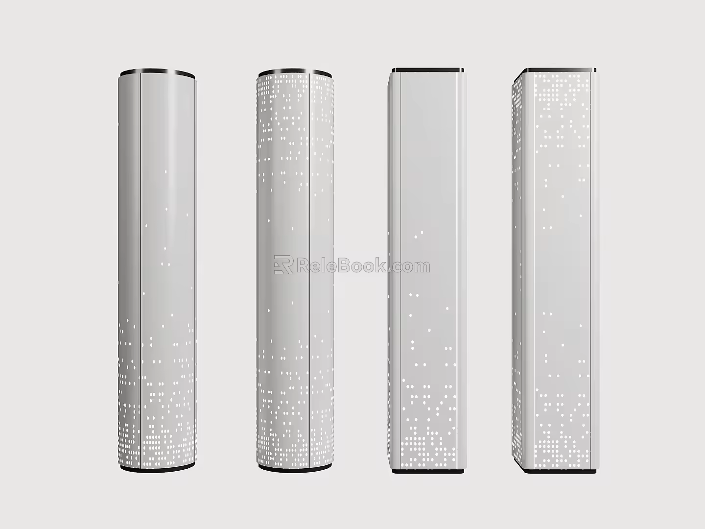 Gradual change column perforated column luminous column luminous perforation gradient column punching column shape perforated shape luminous perforation shape 3d model