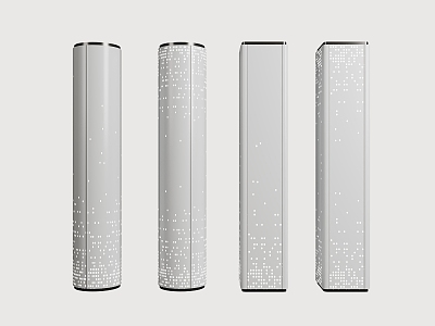 Gradual change column perforated column luminous column luminous perforation gradient column punching column shape perforated shape luminous perforation shape 3d model