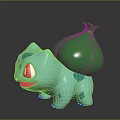 Cute Bulbasaur Character Figure With Light Green Body Red Eyes And Green Back Bulb