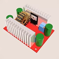 Electronic Circuit Board Assembly With Red Base Green Capacitors Heat Sinks And Inductor Coil