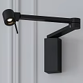 Modern Black Wall Lamp With Adjustable Arm And Illuminated Wall Mount Design 3d model