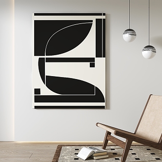 modern abstract painting abstract decorative painting 3d model