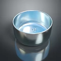 Sleek Modern Silver Round Wash Basin With Smooth Surface And Reflection 3d model