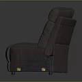Modern Gray Two Seater Corner Sofa with Golden Legs and Comfortable Upholstery