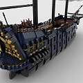 Lego LEGO Toy Building Blocks Boat Ancient Warship Wooden Boat Building Boat Windboat Retro Warship Retro Boat Pirate Boat 3d model