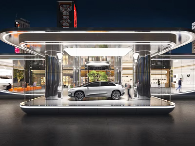 Hyundai 4S shop car showroom shop 3d model