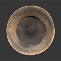 Handcrafted Earthenware Bowl With Wide Rim And Textured Surface For Daily Use