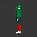 Green Sportswear Set With Yellow LUDO Print Red Socks And White Sneakers
