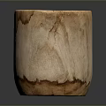 Rustic Handcrafted Wooden Cup Featuring Natural Grain for Daily Household Use