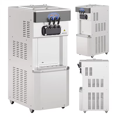 Multi Angle View Of Commercial Ice Cream Machine 3d model