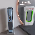 Modern Electric Vehicle Charging Stations ECO POWER And Minotli With Blue White Green Accents