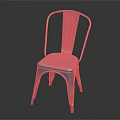 Modern Blue Metal Leisure Chair With Riveted Design And Curved Legs