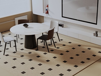 Modern table combination 3d model