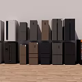 Various Colors And Styles Of Modern Refrigerators And Freezers On