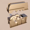 Industrial Mechanical Gear Assembly With Metal Housing And Interlocking Components
