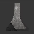 Long Rectangular Concrete Construction Component With Holes And Base Protrusions