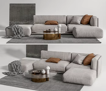 Modern Multiplayer Sofa 3d model