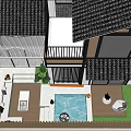 Modern Courtyard Garden Design With Arched Glass Walls And Seamless Indoor Outdoor Flow