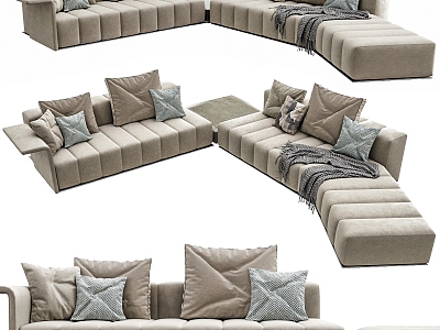 Minotti Freeman multi-person sofa 3d model