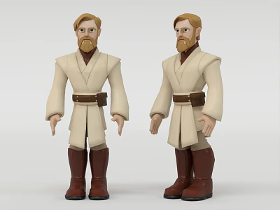 Modern Hand-made Obi-Wan Knobi 3d model Modern Hand-made Obi-Wan Knobi 3d model