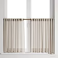 Beige Linen Window Curtains With Pleated Design For Light Filtering Room