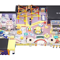Colorful Indoor Playground Design With Climbing Frames Slide Ball Pit Equipment Room And Storage Space