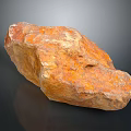 Wood Stone Natural Raw Piece in Orange Brown with Rough Texture and Natural Shape