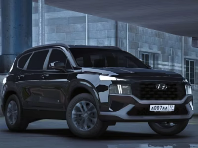 Black Hyundai SUV Featuring Modern Exterior Design Sleek Headlights And Bold Grille 3d model