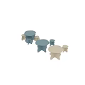 Modern Stylish Kids Table Set With Colorful Matching Stools For Children Play And Learning Activities