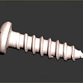 Shiny Rose Gold Metal Screw With Threaded Body Pointed Tip And Reflection On Black Background