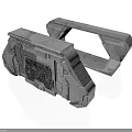 Industrial Structural Components With Grey Metal Frame And Textured Geometric Design