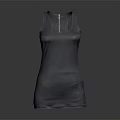 Sculpture Carving of Female Torso in Sleeveless Vest Shape with Smooth Texture on Dark Background