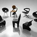 Modern Single Chair Collection With Various Black Stylish Design Models
