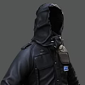 LAPD Police Black Uniform Jacket With Tactical Design And Official Badge