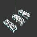 Game Movie Characters Depicted On Stretchers With Bloodstained And White Coverings