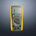 Yellow And Black VC9205 Digital Multimeter With Display And Dial Knob